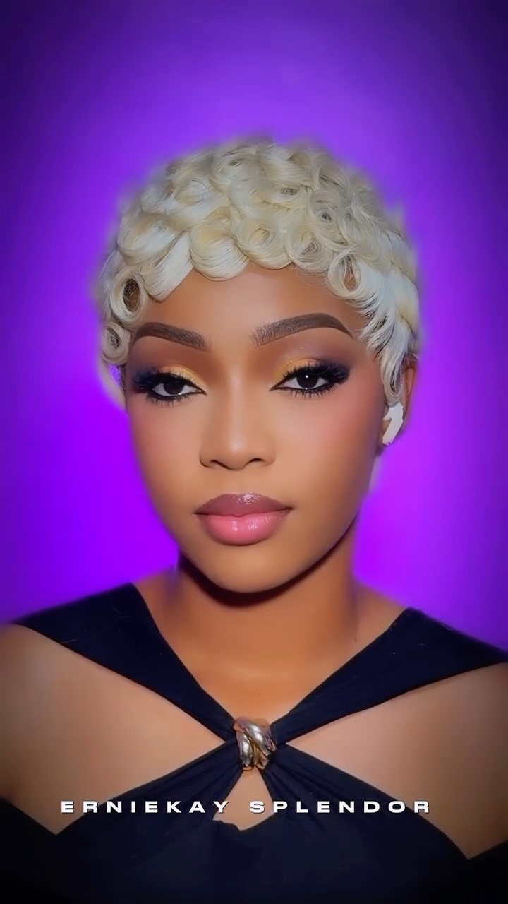 Luxury studio makeup portrait.