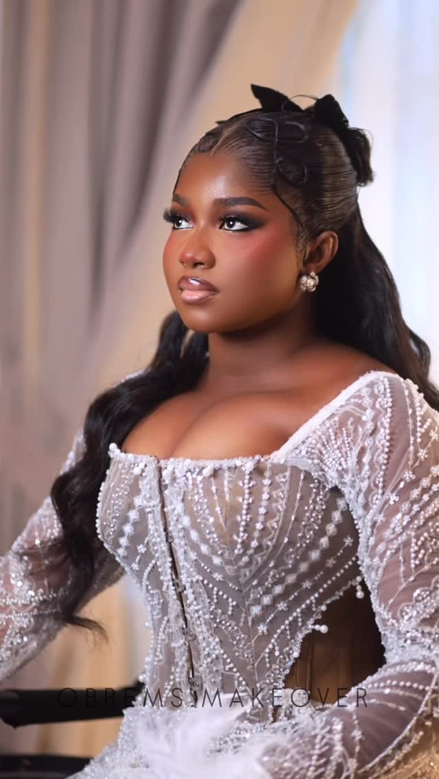 Bridal soft glam with sculpted eyes